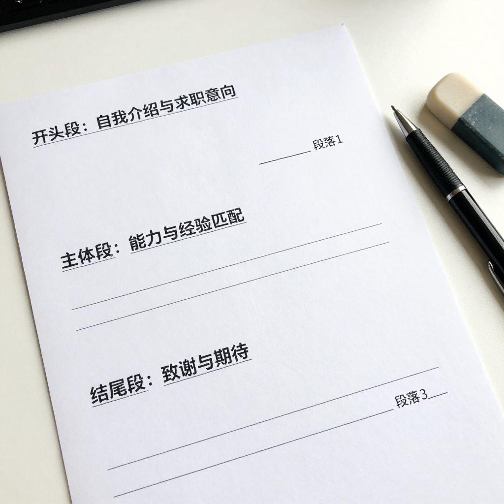 规范的求职信结构该怎么撰写呢？模版来啦！第二张图