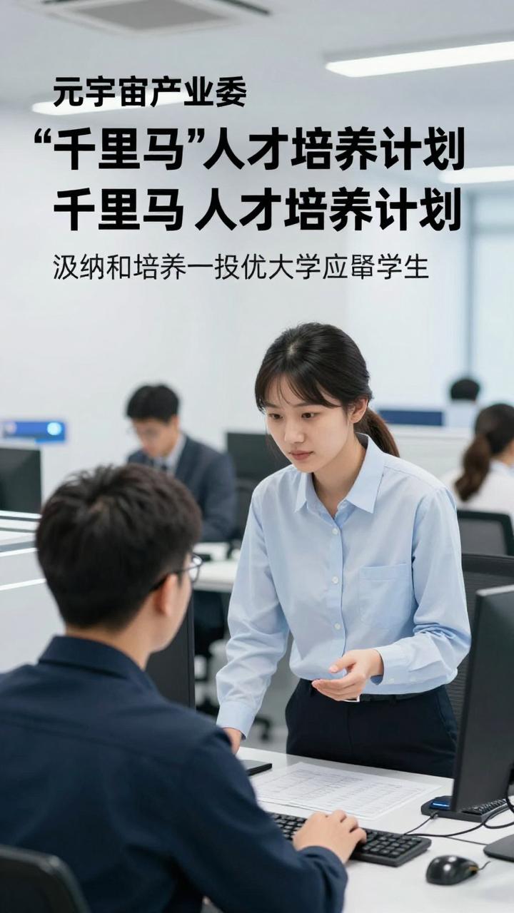 元宇宙产业委推出人才培养“千里马”计划，吸纳培养一批大学应届毕业生第一张图