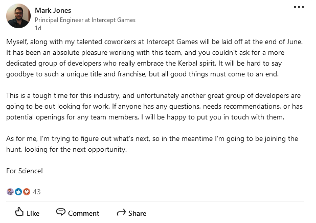 《坎巴拉太空计划2》开发商确认6月底将进行裁员(图3)