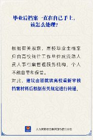 【人社日课】毕业后档案一直在自己手上，怎么办？(图1)