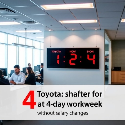 丰田汽车酝酿“4 天工作制”：薪资水平不变、影响 3.8 万员工(图1)
