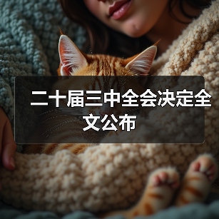 二十届三中全会决定全文公布 二十届三中全会决定全文公布