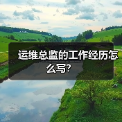 运维总监的工作经历怎么写？（图4）