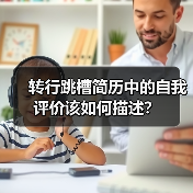 转行跳槽简历中的自我评价该如何描述?(图4) 转行跳槽简历中的自我评价该如何描述?(图4)