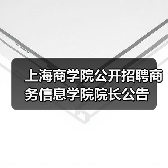 上海商学院公开招聘商务信息学院院长公告（图4）