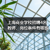 上海商业学校招聘4名教师，岗位条件有哪些？（图3）