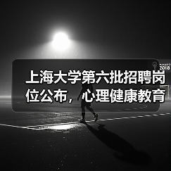 上海大学第六批招聘岗位公布，心理健康教育岗开放，求职者速来！（图3）
