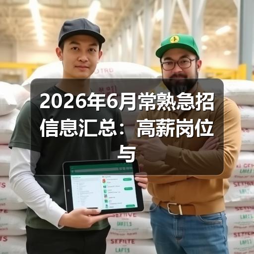 2026年6月常熟急招信息汇总:高薪岗位与入职福利速览(图2) 2026年6月常熟急招信息汇总:高薪岗位与入职福利速览