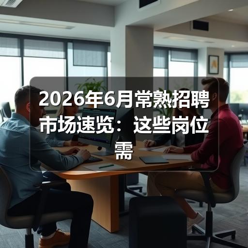 2026年6月常熟招聘市场速览:这些岗位需求旺盛(图2) 2026年6月常熟招聘市场速览:这些岗位需求旺盛