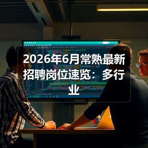 2026年6月常熟最新招聘岗位速览:多行业密集招人(图1) 2026年6月常熟最新招聘岗位速览:多行业密集招人