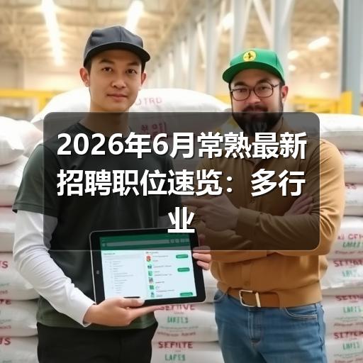 2026年6月常熟最新招聘职位速览:多行业岗位热招中(图3) 2026年6月常熟最新招聘职位速览:多行业岗位热招中