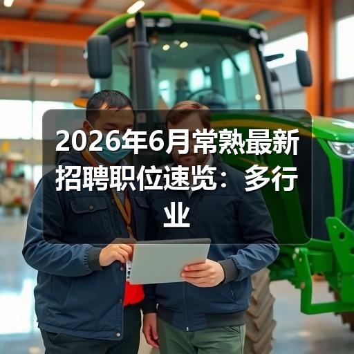 2026年6月常熟最新招聘职位速览:多行业岗位热招中(图2) 2026年6月常熟最新招聘职位速览:多行业岗位热招中