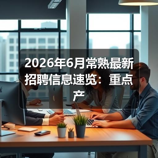 2026年6月常熟最新招聘信息速览:重点产业岗位集中释放(图1) 2026年6月常熟最新招聘信息速览:重点产业岗位集中释放