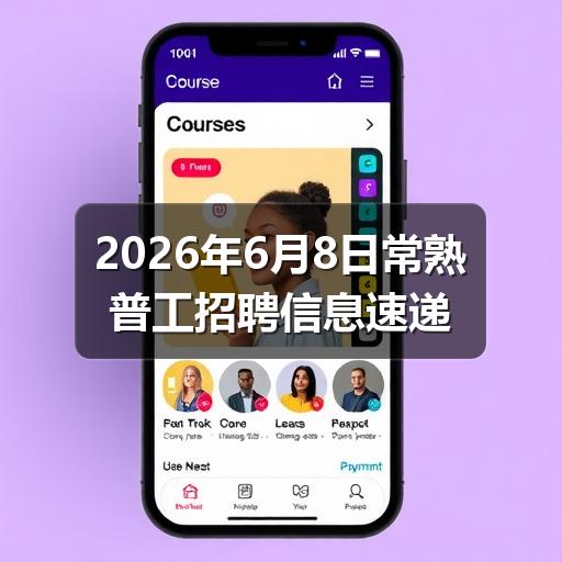 2026年6月8日常熟普工招聘信息速递(图1) 2026年6月8日常熟普工招聘信息速递
