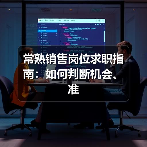 常熟销售岗位求职指南:如何判断机会、准备简历与避开常见误区(图1) 常熟销售岗位求职指南:如何判断机会、准备简历与避开常见误区