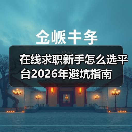 在线求职新手怎么选平台2026年避坑指南